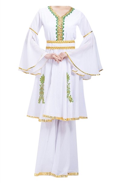 Custom-made Hui performance costumes Order women's costumes for Xinjiang dance costumes Muslim Uyghur clothes Minority dance costumes Hui performance costumes SKDO013 front view